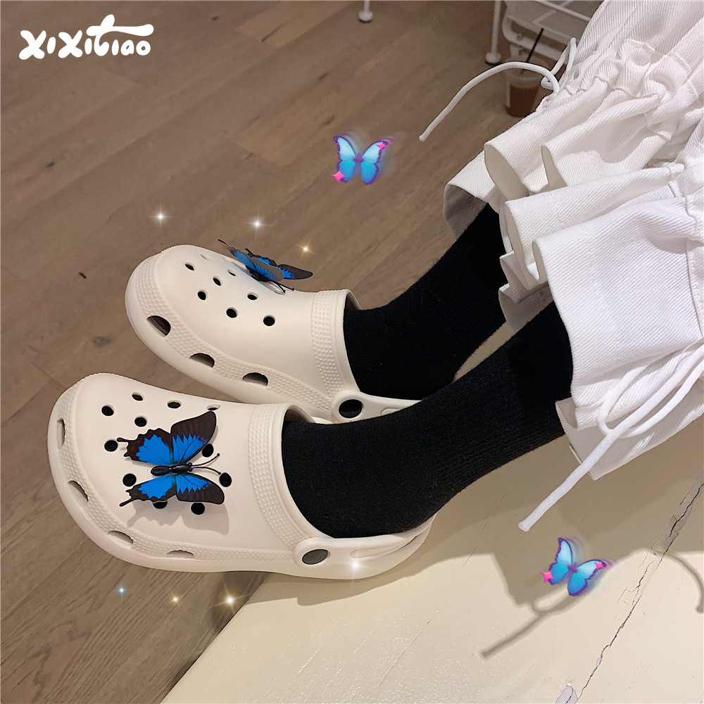 细细条网红蝴蝶沙滩凉拖鞋