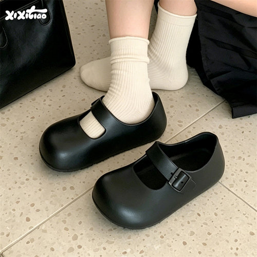 细细条简约百搭玛丽珍女鞋