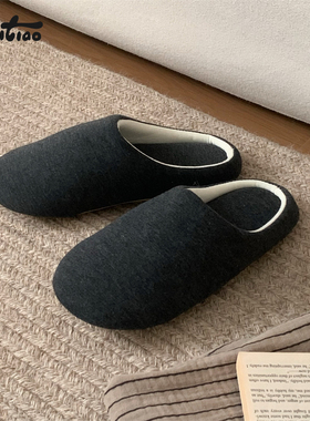 细细条 日式软底静音月子地板鞋男女春夏室内吸汗情侣棉麻拖鞋ins