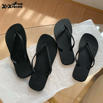 细细条 休闲男女夹脚凉拖鞋日系简约纯色百搭情侣夏人字拖沙滩鞋