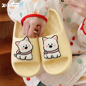 细细条 呆萌可爱西高地小狗室内防臭一字拖男女夏季 浴室防滑凉拖