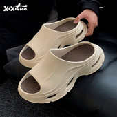 男士 运动篮球拖鞋 夏季 细细条 户外穿防滑厚底潮酷休闲沙滩凉拖鞋