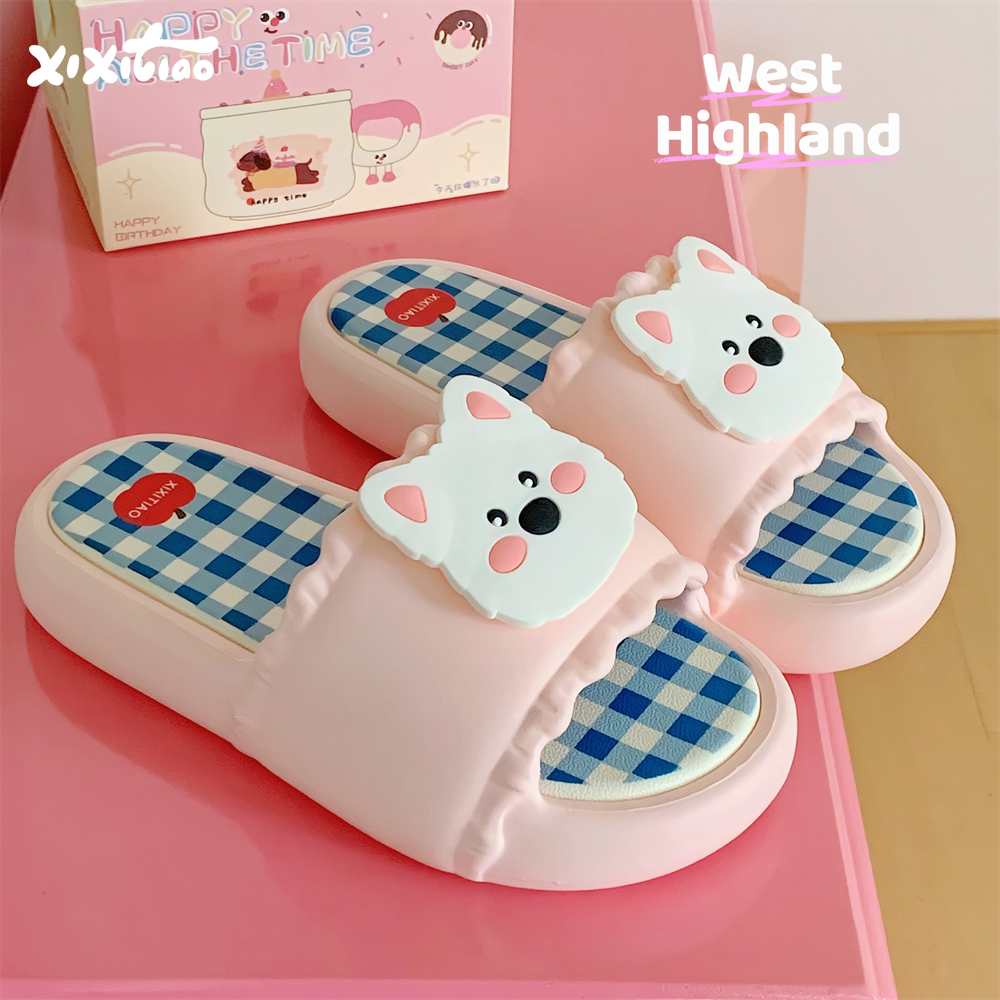 细细条网红软萌小白狗凉拖女