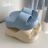 细细条 外穿防滑简约纯色沙滩凉拖 学生时尚 厚底踩屎感拖鞋 女夏季