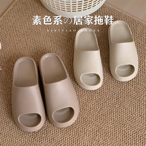 细细条高级感纯色百搭拖鞋男女