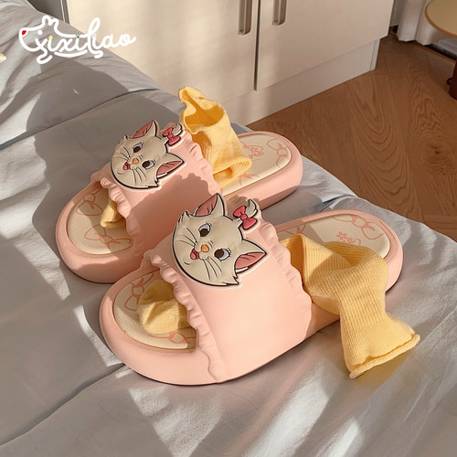 细细条可爱玛丽猫居家外穿凉拖鞋