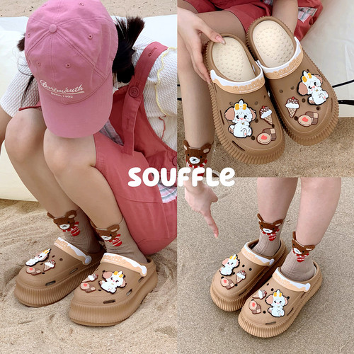 细细条Mikko联名可爱小狗洞洞鞋