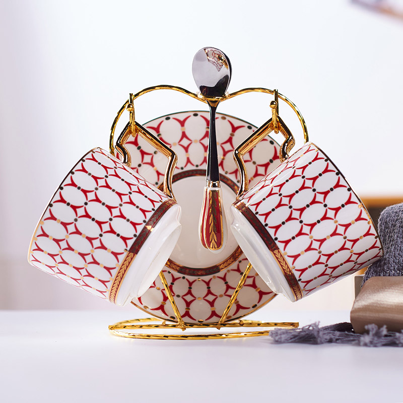 小奢华骨瓷咖啡杯碟潮祥欧式优雅