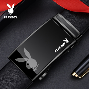 花花公子皮带男款2025新款真皮自动扣牛皮裤带纯色牛皮休闲腰带