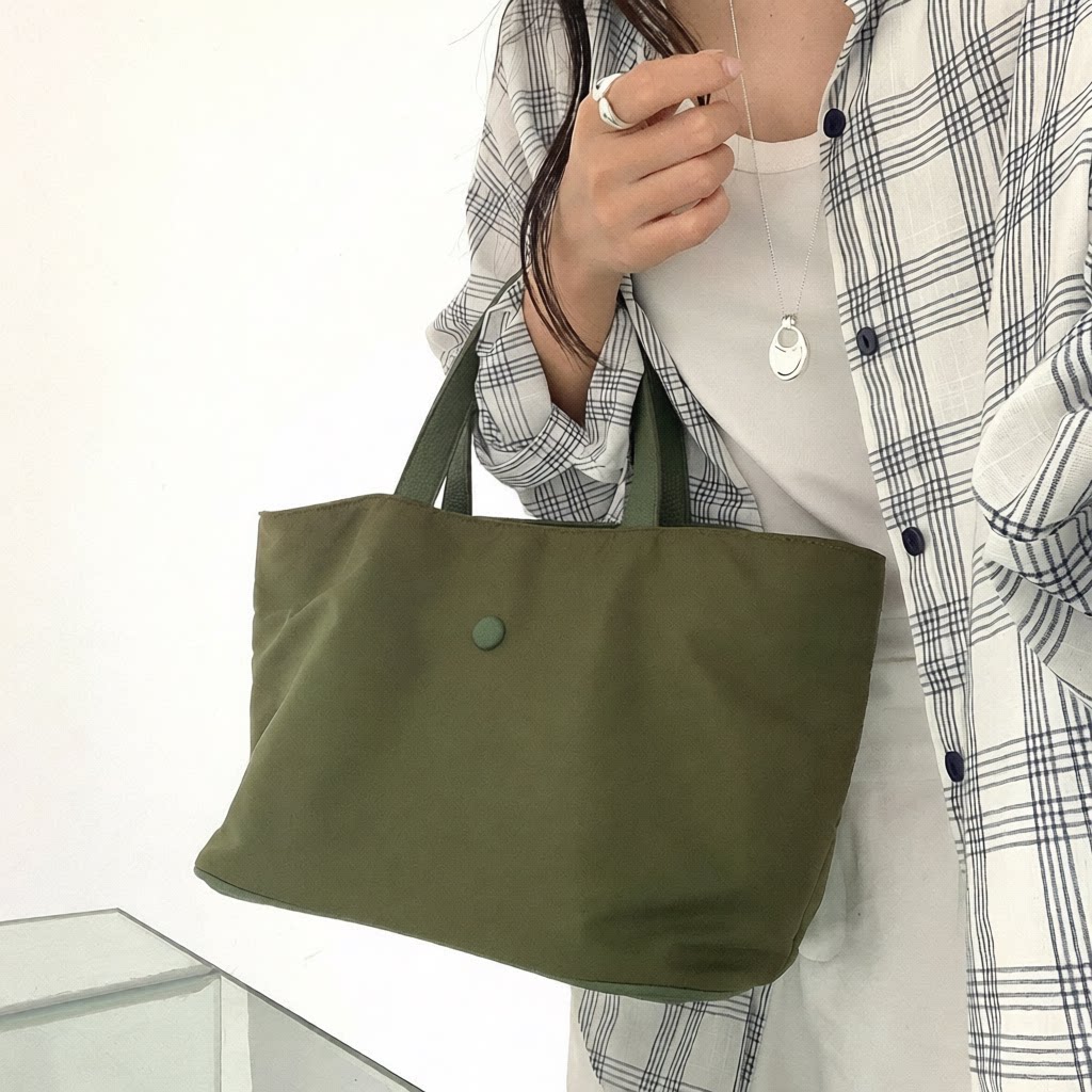 秋冬新款尼龙托特包女大容量简约手提包韩系休闲轻便通勤手拎包包