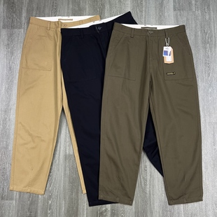 外贸单日系复古男士秋季爆款潮牌纯棉纯色多口袋宽松休闲工装长裤