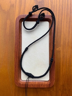 男士挂绳高端纯手工编织龙鳞绳翡翠蜜蜡玉石唐卡吊坠绳中性风项链