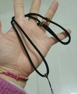 纯手工编织八股素绳不掉色不变形吊坠挂脖绳子可调节成品百搭项链