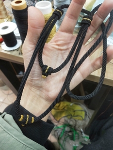 纯手工编绳半成品两挂挂坠绳加长加粗双圈双挂男士不可调节玉米结
