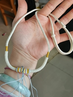 配黄金弯管桶珠蜜蜡玛瑙天珠横穿锁骨链挂绳手工编织可调节项链绳