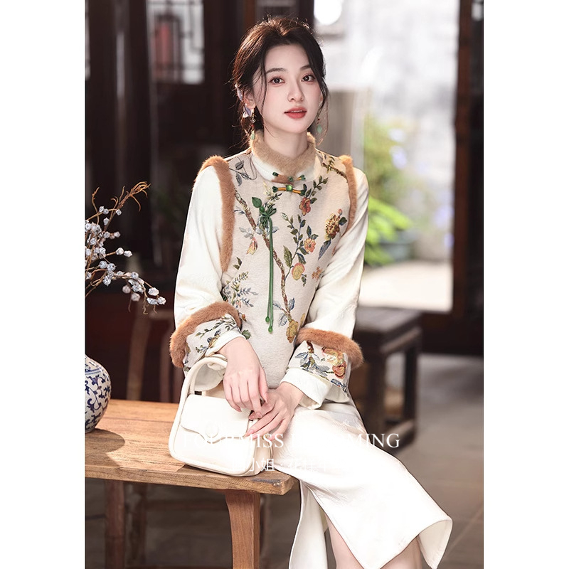 新中式加绒两件套2025