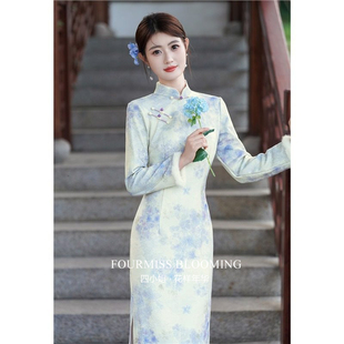 【花样年华】国风旗袍|2026新款加绒秋冬新中式改良长袖女连衣裙