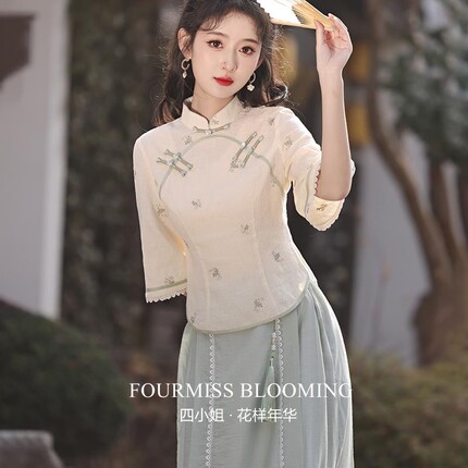 【花样年华】国风旗袍|连衣裙长款新中式2026少女改良温婉素雅春