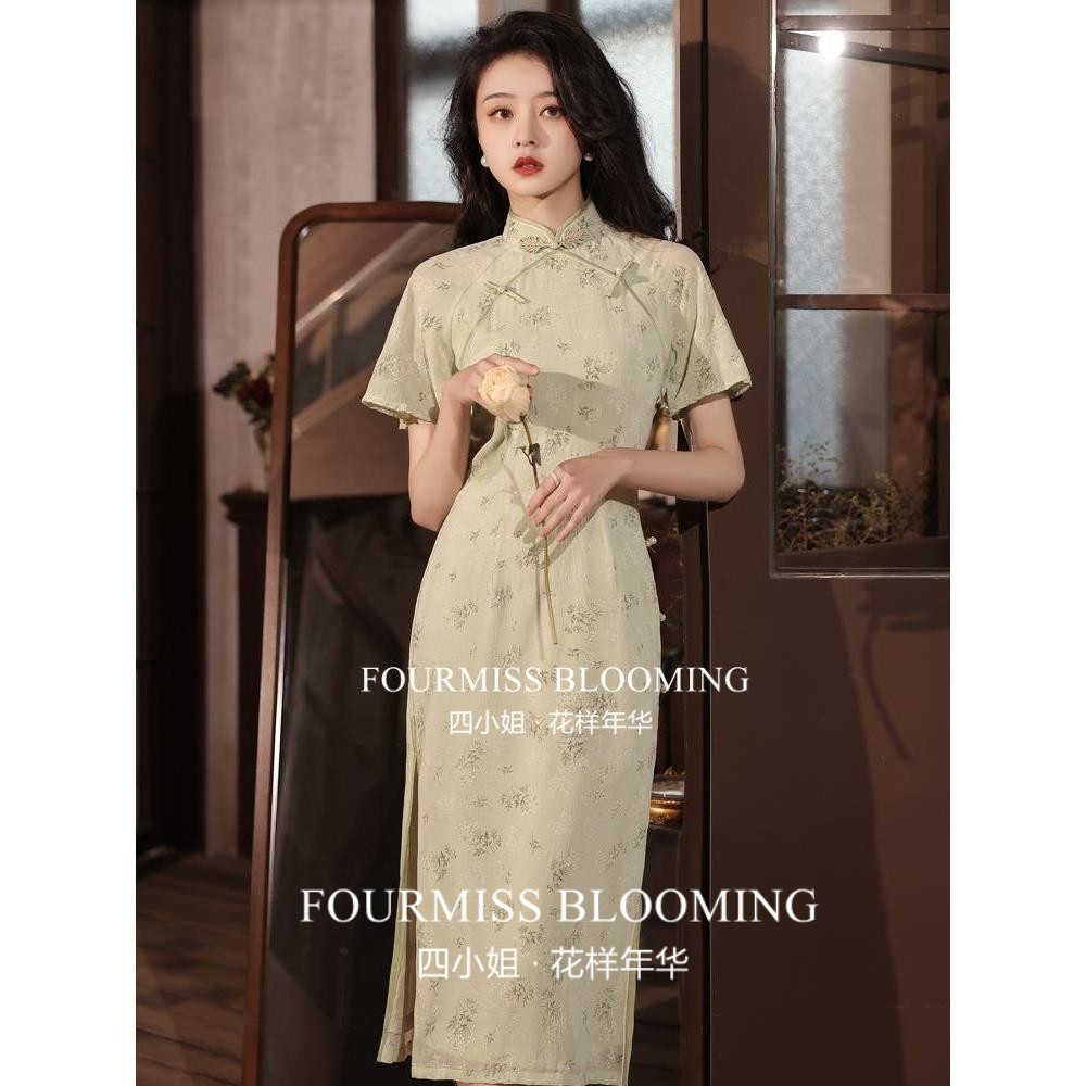 【花样年华】国风旗袍|新款气质2025民国栀夏雪纺改良花开连衣裙