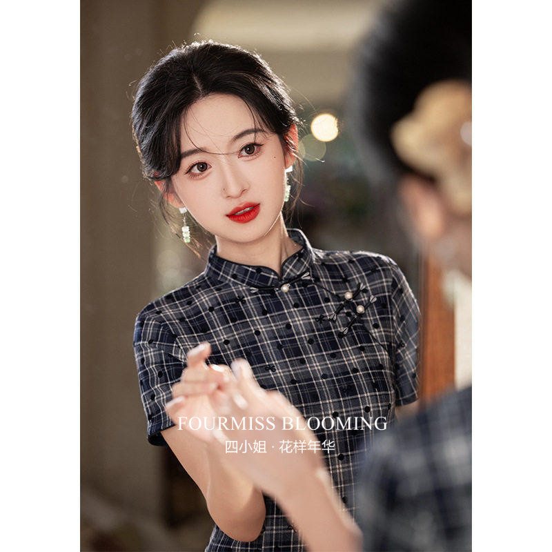 【花样年华】国风旗袍|2026新款新中式短袖人棉短款连衣裙夏季