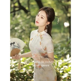 连衣裙少女温婉 花样年华 国风旗袍 改良文艺复古年轻2025夏季