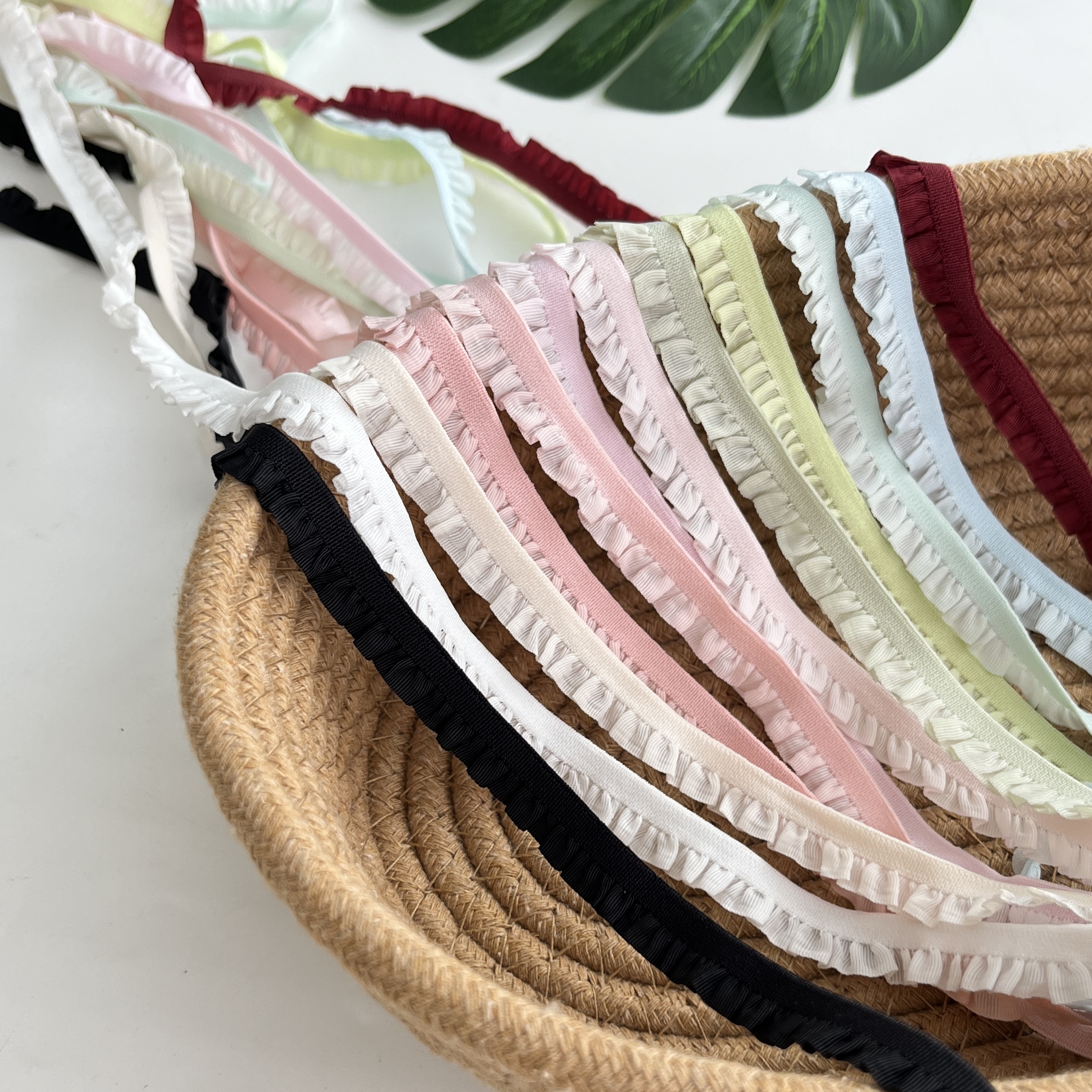 1cm百搭温柔色娃衣木耳边花边