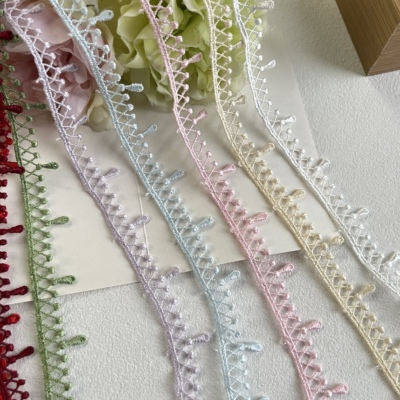 彩色手工蕾丝花边镂空流苏