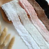 优质棉布刺绣蕾丝花边镂空家纺棉质蕾丝边服装 制衣材料宽2.7cm
