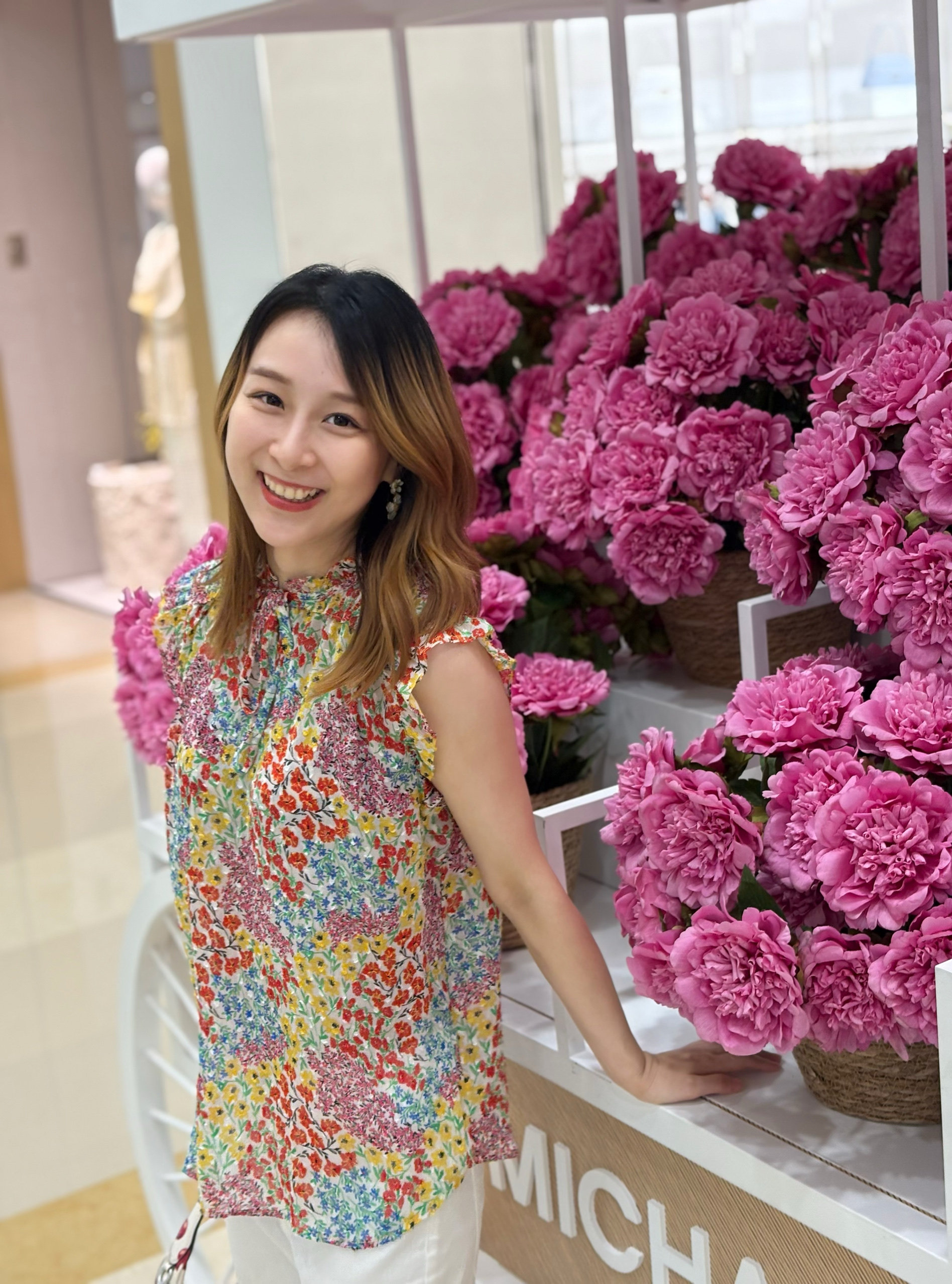 韩版韩国东大门ins风红黄蓝碎花蝴蝶结荷叶边雪纺无袖娃娃衫上衣