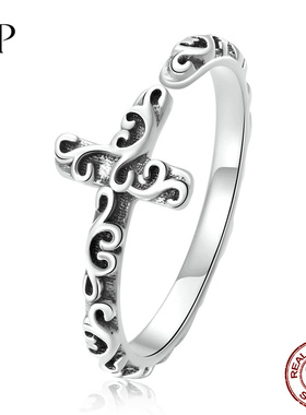 锦河畔复古银戒004302