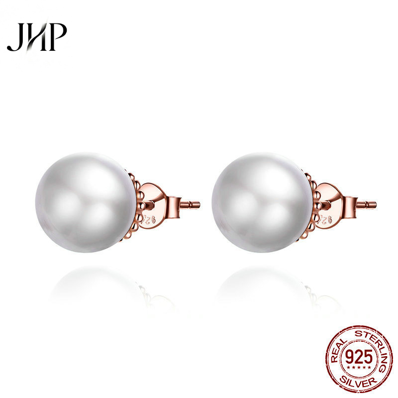 锦河畔925纯银珍珠耳钉