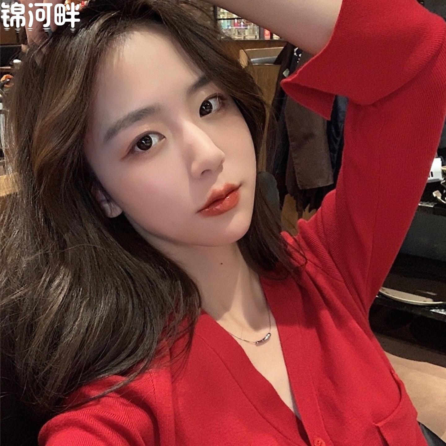 锦河畔 项链女纯银ins潮新款简约网红日式轻奢百搭圆管造型锁骨