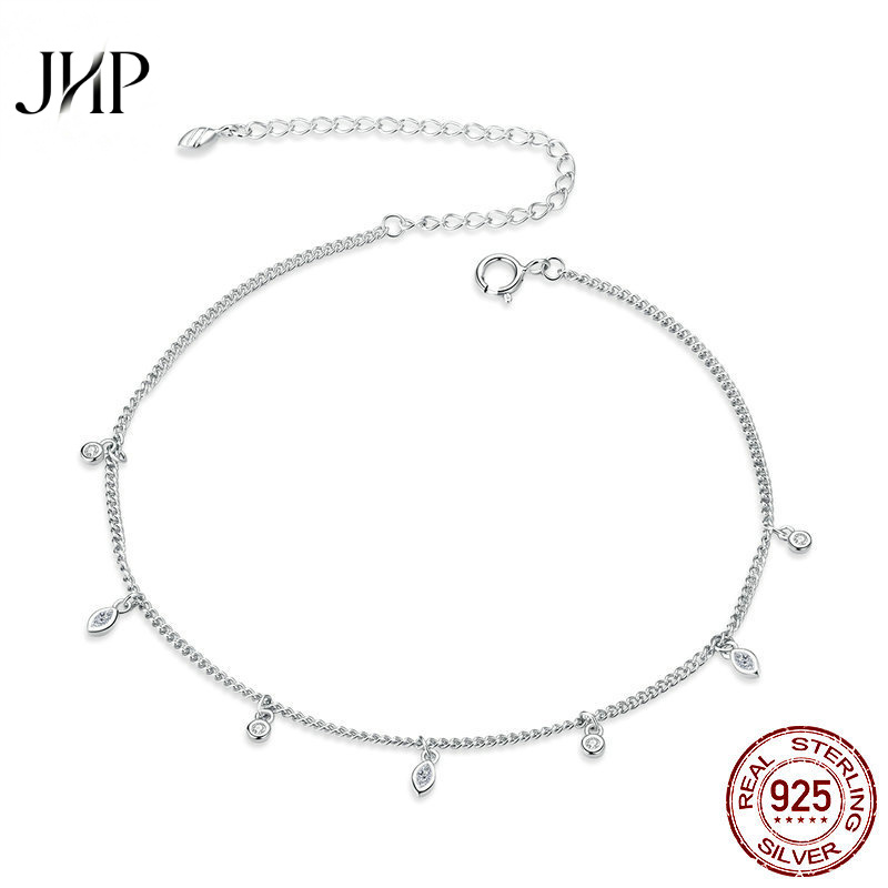 锦河畔简约流苏银脚链