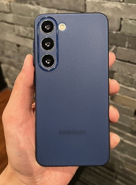 磨砂透深海蓝色硅胶软壳超薄适用三星S23U手机壳防指纹Galaxy S24Ultra保护套s23+全包防摔S24plus+简约s24u
