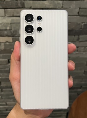 磨砂纯白色瓦楞行李箱硬壳适用三星S25+手机壳高级超薄GalaxyS25plus保护套S25U全包S25Ultra条纹防摔男女款
