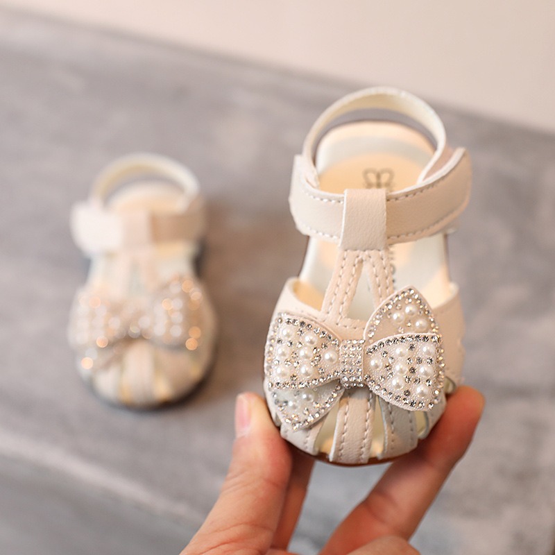 夏季新款女宝宝凉鞋子1-2岁包头公主凉鞋婴儿学步鞋软底幼儿凉鞋