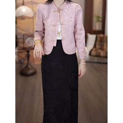 高级锦缎两件套2025秋季新款