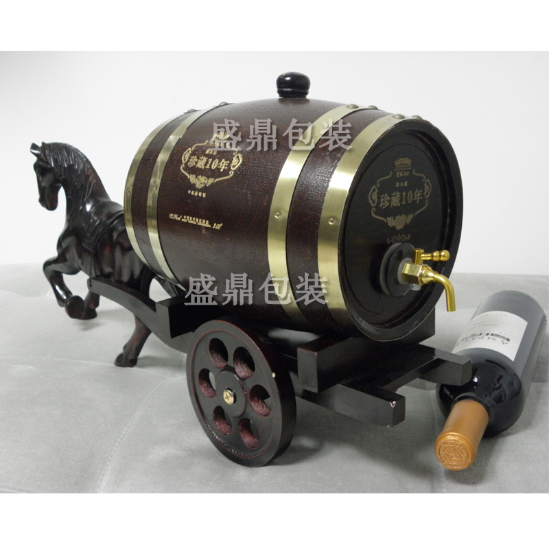 5L马拉车橡木桶复古红酒酒桶五升橡木酒桶装饰桶橡木葡萄酒桶