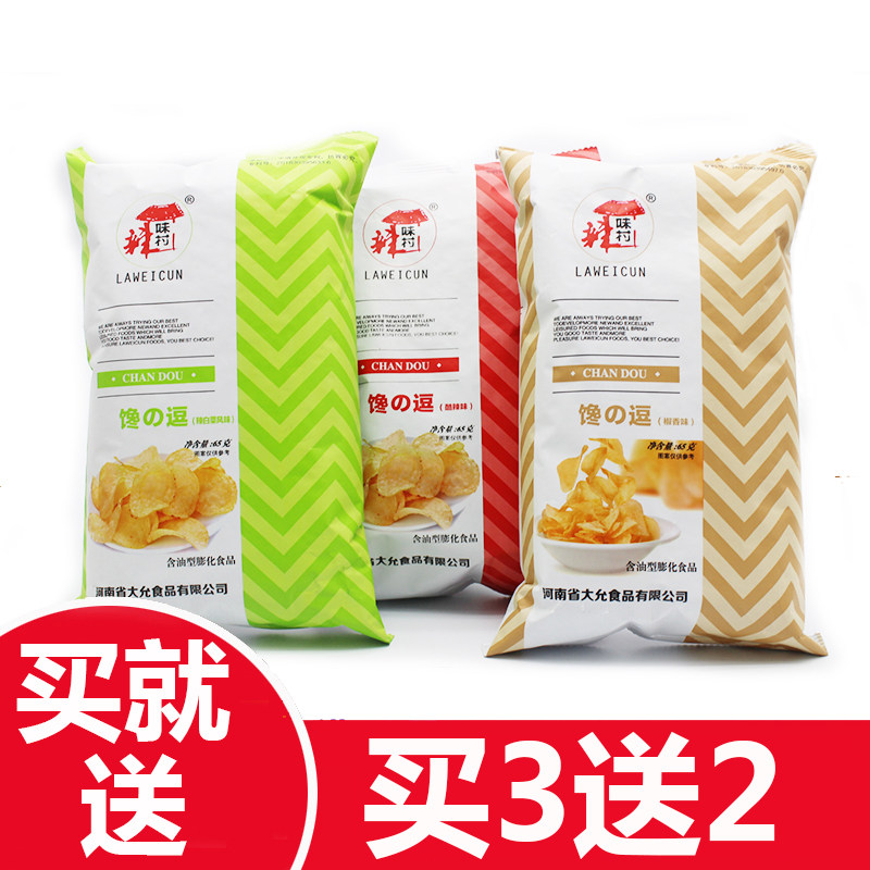 辣味村网红创意零食馋逗薯片65g*3脆锅巴休闲食品小吃大礼包膨化在类目 零食/坚果/特产, 饼干/膨化, 膨化食品中 - 来自Buy2taobao.com提供专业的淘宝代购服务