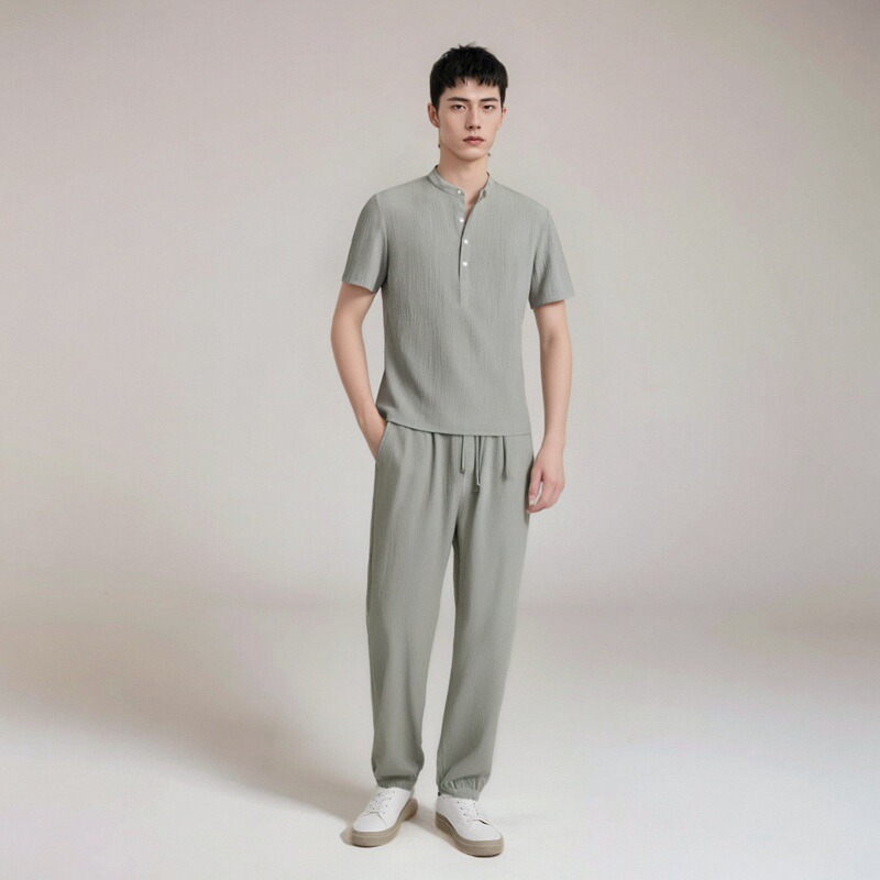 短袖套装男士t恤夏季薄款个性中国风衣服二件套帅气运动休闲长裤