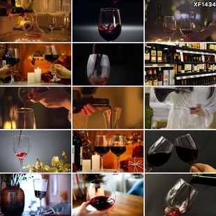 倾斜倒红酒葡萄特写升格慢镜头碰杯实拍高清抖音自媒体短视频素材