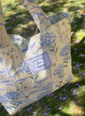 Oin shop独立设计 法式立体精致花朵手提袋 百搭轻便可爱小拎包