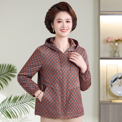 妈妈春装外套今年新款休闲夹克衫