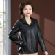 中老年皮衣外套女新款 PU皮夹克今年流行宽松端庄皮褂上衣 妈妈秋装