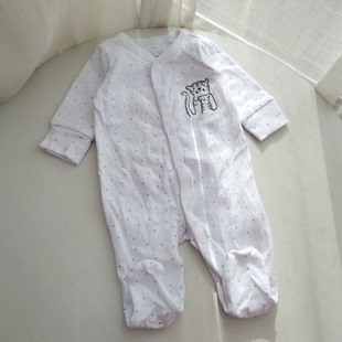 59-66码外贸春秋男女宝宝长袖爬服新生婴儿包脚连体衣包屁衣哈衣