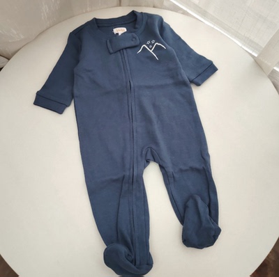 59-73码外贸春秋纯棉男宝宝长袖包脚爬服新生婴儿衣服连体衣哈衣