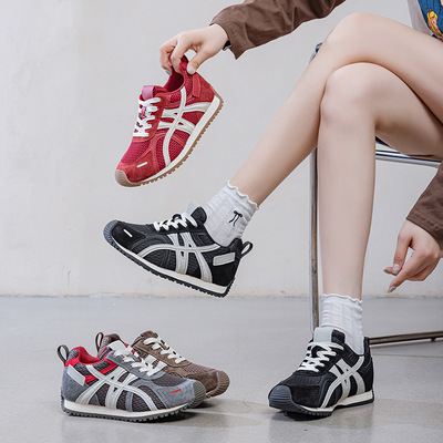 3201内增高5cm德训鞋女2025秋季新款厚底百搭休闲运动阿甘鞋ins