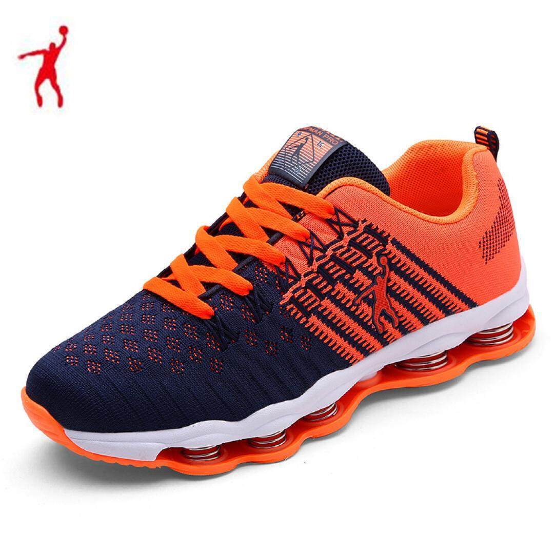 乔丹 格兰休闲男鞋运动跑步鞋春夏新款减震弹簧底时尚网面透气增