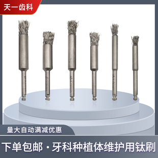 牙科齿科种植体维护用钛刷清洁修复工具器械口腔基台义齿护理毛刷