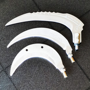 不锈钢割草刀头锯齿刀大弯刀水草镰刀头钓鱼打窝刀头割草刀头钓鱼